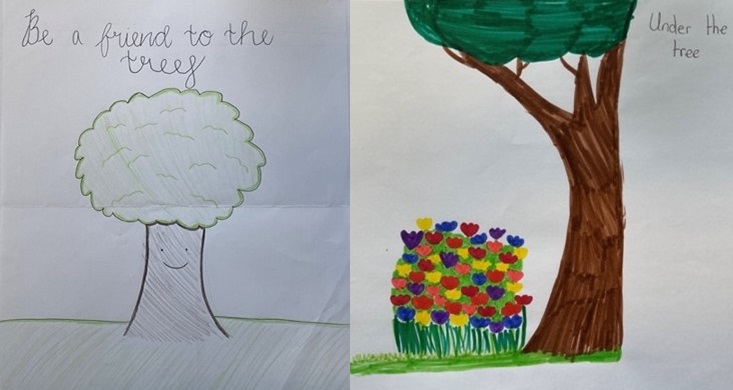 Climate change drawings made by students aged 12-14